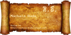 Machala Buda névjegykártya